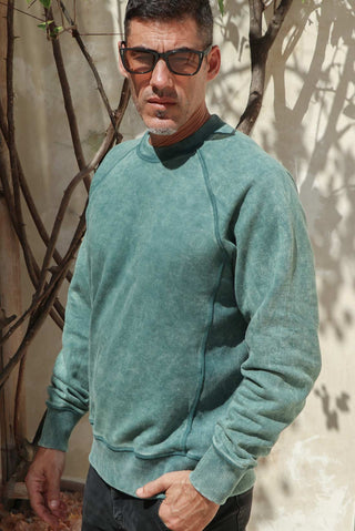 green oversized unisex crewneck sweater