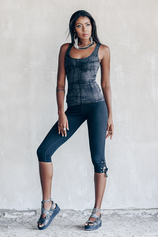 LACE UP Capri Leggings