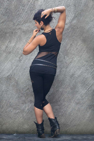 black top designer festival clothing yoga