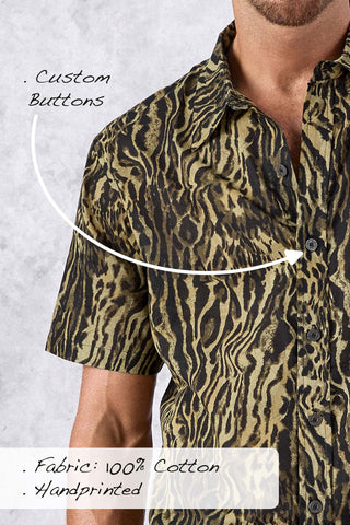 BIG CAT animal print button shirt by OFFRANDES