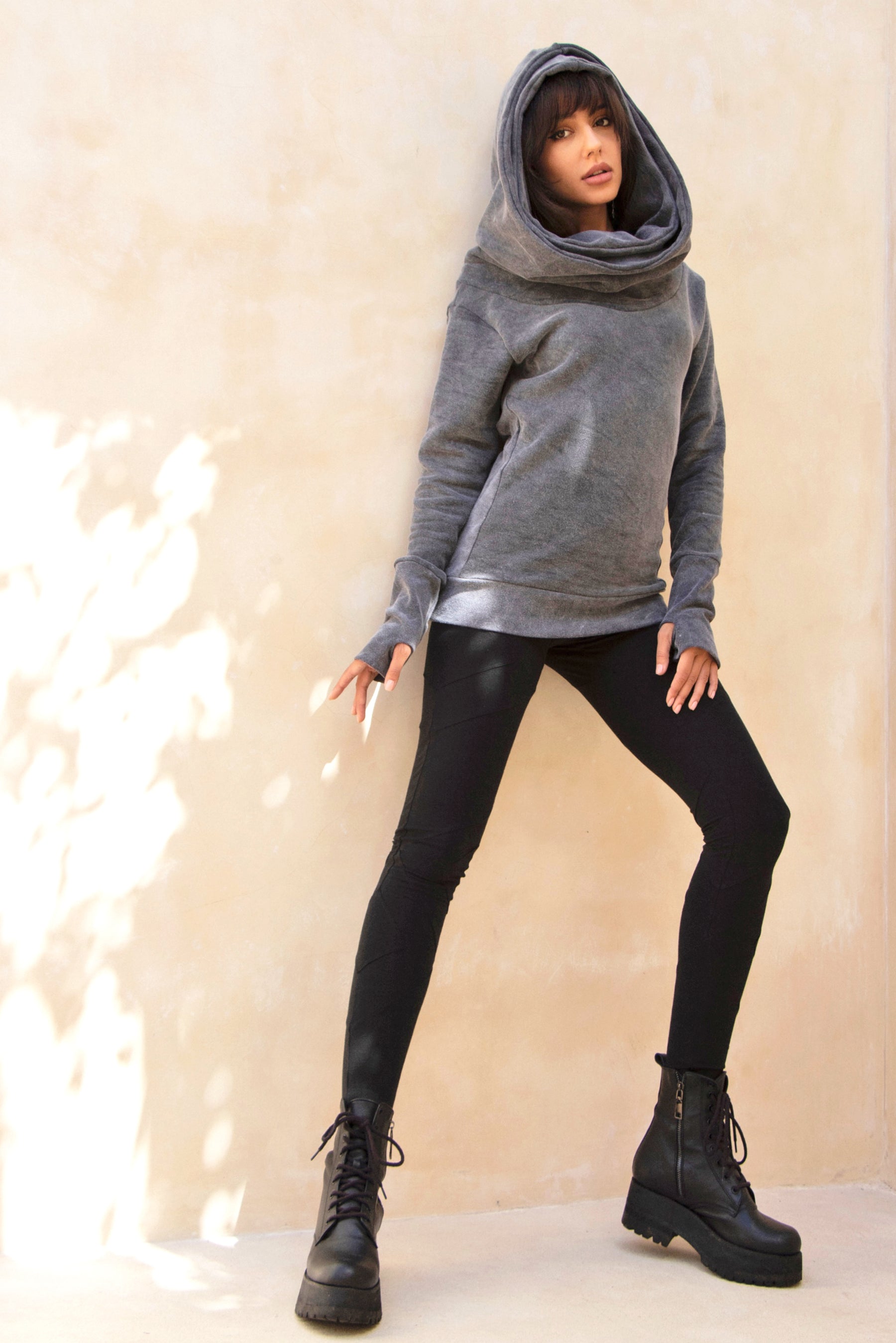 big hood hoodie gray stonewash