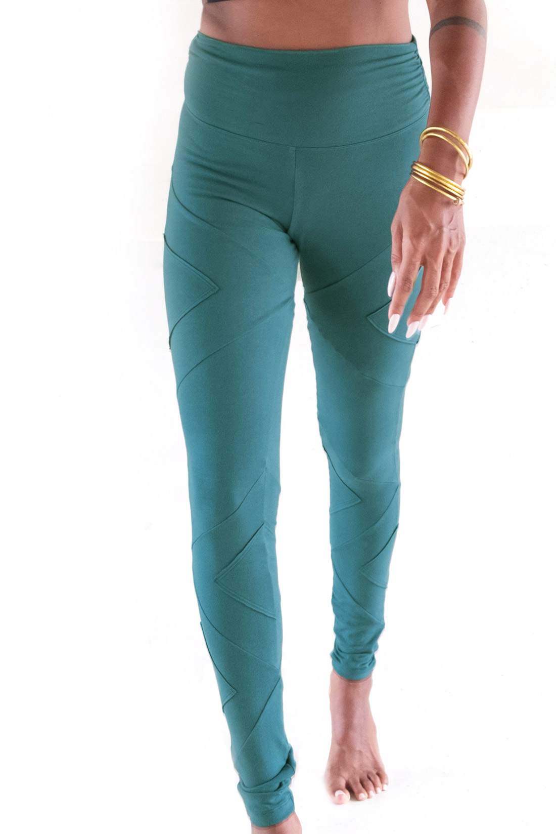 GREEN Leggings Yoga Organic Cotton Pants Thick & Stretchy Comfortable  Casual Wear Best Legging OFFRANDES 