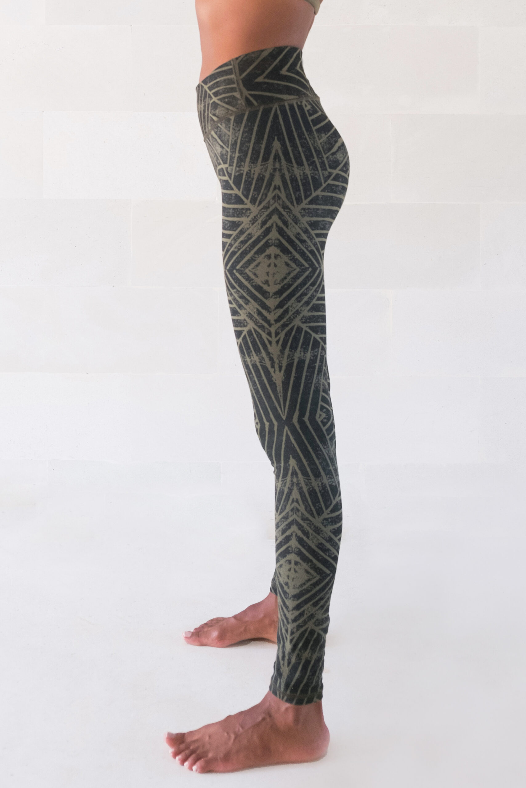 Earthy Alternative Leggings Organic Cotton Printed Yoga Pants Edgy Clothing  Tribal, Geometric Best Tights OFFRANDES 