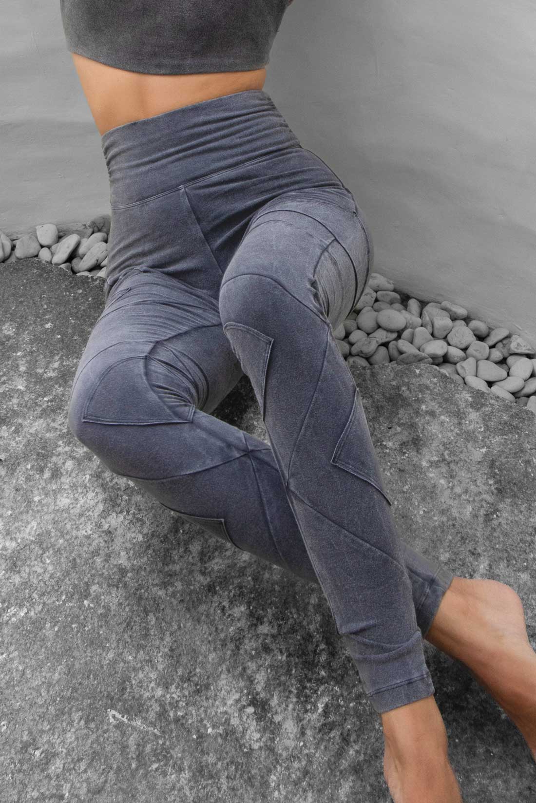 Yoga Leggings Organic Cotton Pants Thick and Stretchy Comfortable High Waist  Long Leggings Activewear OFFRANDES 