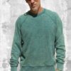 green oversized unisex crewneck sweater
